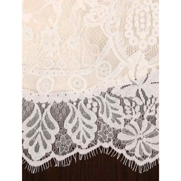 ALLURE BRIDALS C341 Ivory Silver Beading Lace Trumpet Short Sleeve Wedding Dress - Picture 10 of 12